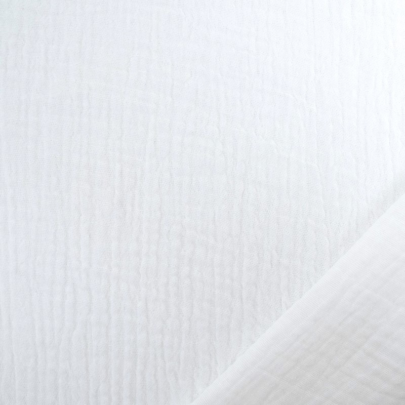 Double Gaze Unie Blanche - Maison Klem